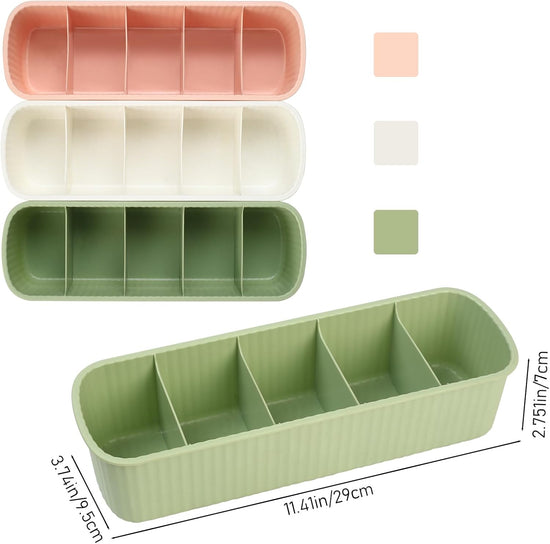 Storage boxes for socks and underwear, 3-piece wardrobe storage system, drawers, drawer divider organizer for bras, socks, underpants, home colors.