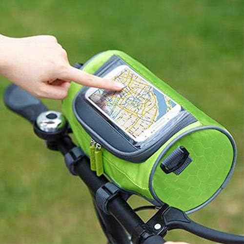 Waterproof Bicycle Handlebar Bag with Transparent Pouch and Adjustable Strap High-Capacity Cycling Front Pack