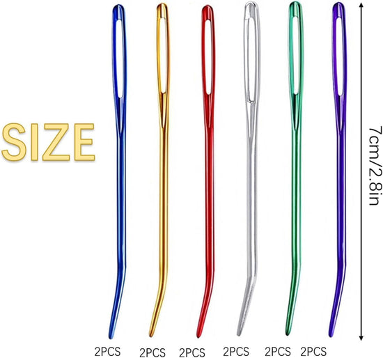 12 Pcs Yarn Needle, Crochet Tapestry Needles for Crocheting, Large-Eye Blunt Needles, Large Eye Weaving Needle with Storage Box, Darning