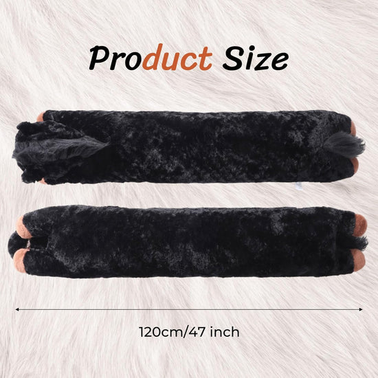47 Inches Giant Horse Stuffed Animal Weighted Oversized Black Plush Toys Soft Hugging Pillow Bedroom Decor Backrest for Accent Chairs Birthday Gift Kids Boys Girls Adults
