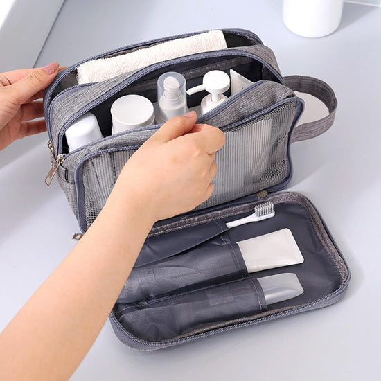 Travel Toiletry Bag, Organizer Mens Bag Dopp Kit Bathroom Shaving Portable Makeup Bags for Accessories(25*10*14cm)