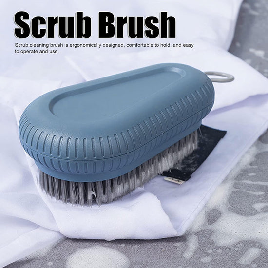 Shower Cleaner Brush, Soft Bristle Cleaning Brush Bath Scrubber for Laundry Stains Clothes Shoe Household Tools Blue