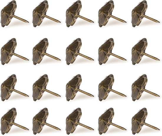 Upholstery Tacks 20PCS, 20mm Furniture Nails Flower Design Decorative Tack Vintage French Push Pin for