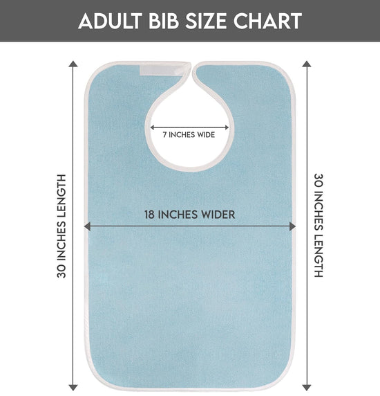 Adult Nappies - 3-pack - Unisex - Sky Blue - Disposable Nappies - Suitable for elderly women and men - Waterproof - Adjustable and washable - 75*45cm