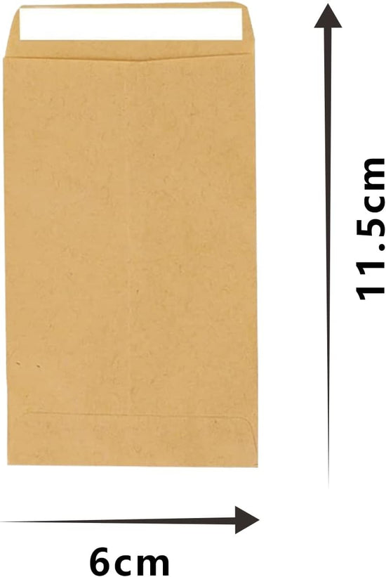50 small brown seed envelopes - 6x10cm mini brown seed envelopes - envelopes for coins and small parts - small brown kraft paper bags for small items - seeds - cash - beads - coins