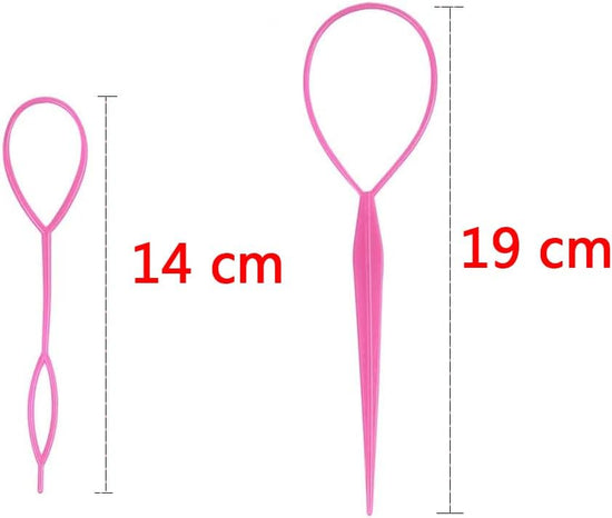 Hair braiding tool - horse tail holder - hair braiding tool - 8-piece hair braiding tool Topsy Tail Loop French braid loop tool set - 4 colours