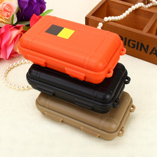 Sealed boxes - Set of 3 - Outdoor Survival Boxes - Container Storage Boxes - Plastic - Shockproof boxes - Survival Sealed boxes - 3 Colours - 4.88 x 2.93 x 1.37 inch