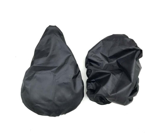 Bicycle Seat Cover, 2pcs Saddle Pad Bicycle, Elastic Waterproof Bicycle Saddle Cover (Black)
