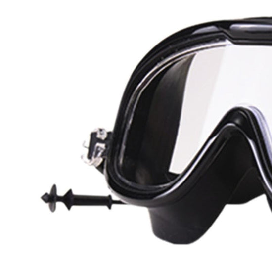 Large Frame High Grade Swim Goggles Waterproof Fogproof HD Swimming Glasses for Men Women Black