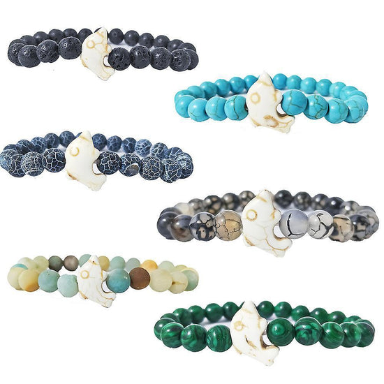 Healing Crystals Bracelet Handmade Natural Gemstones Beads Bracelet Elastic Natural Stone Yoga Beads Bracelet Bangle Gifts