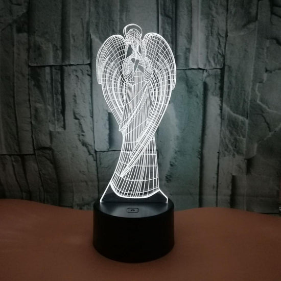 3D Angel Wing Night Light Lamp Illusion Night Ligh