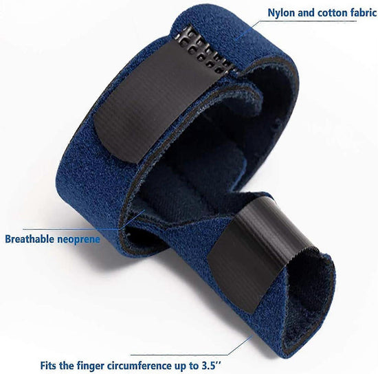 Finger Brace with Gel Sleeve - Adjustable Strap for Finger Support