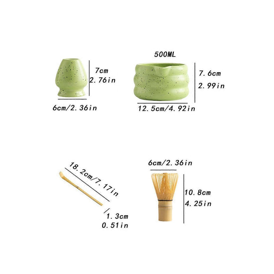 4pcs Matcha Whisk Set - Bamboo Whisk, Holder, Tea Making Tools for Matcha Lovers