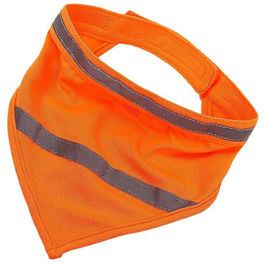 Reflective Dog Scarf, Reusable Polyester Dog Bandana Outdoor Gear - Size L