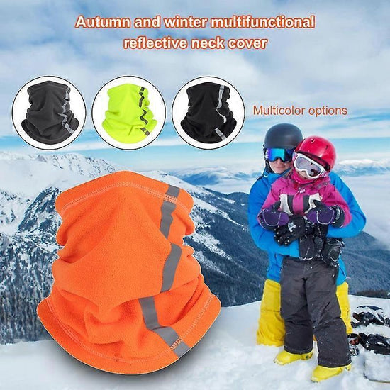 Reflective Neck Gaiter, Cold-Proof Breathable Neck Gear with Strip for Cycling