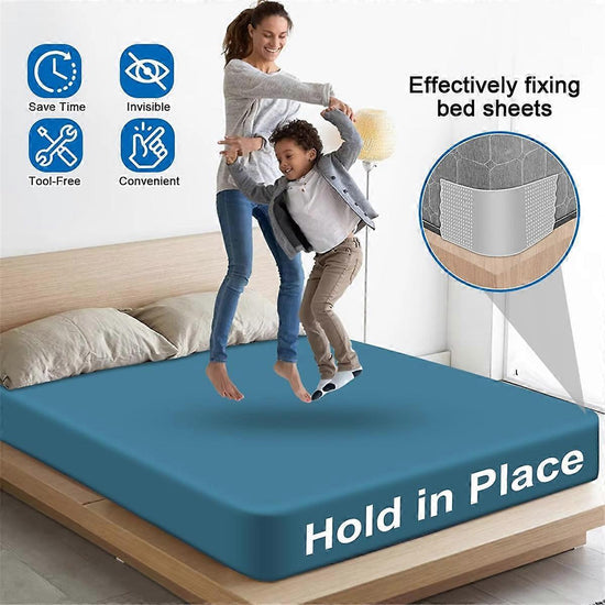 4PCS Fitted Bed Sheet Holder Straps and Fastener Clips