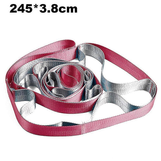 Multi-Loop Nonelastic Yoga Strap for Therapy & Pilates