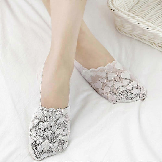 Lace Ballet Socks Transparent Low Non-Slip Breathable Socks for Women