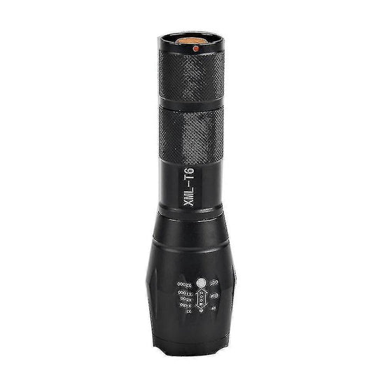 L2 Rechargeable Zoom Flashlight Telescopic LED Torch for Camping & Hiking