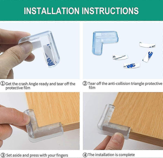20pcs Table Corner Protectors - Clear Shockproof Babies Furniture Edge Guards for Home security