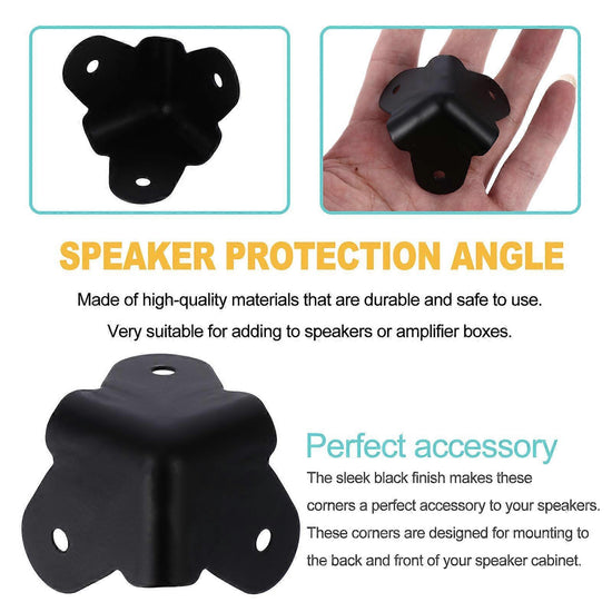 16pcs Metal Speaker Corner Protectors - Rounded Cabinet Box Edge Guards