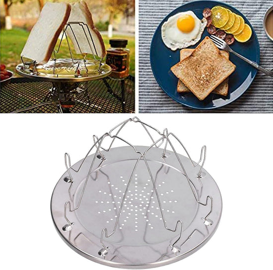 Folding Stainless Steel Camping Stove Toaster Rack