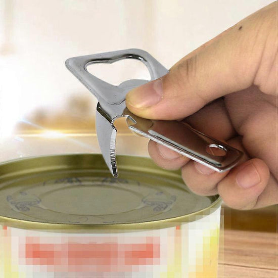 Multi-Purpose Can Opener with Knife, Beer Bottle Opener, Durable Iron
