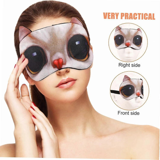 3D Cartoon Animal Sleep Mask - Creative Eye Mask for Sleeping