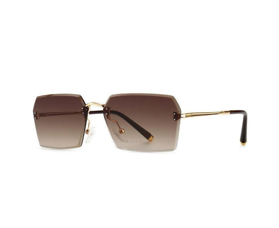 Fashion Rimless Sunglasses Women Luxury Brand Sun Glasses Female Eyewear Square Retro Lens UV400 Men Glasses