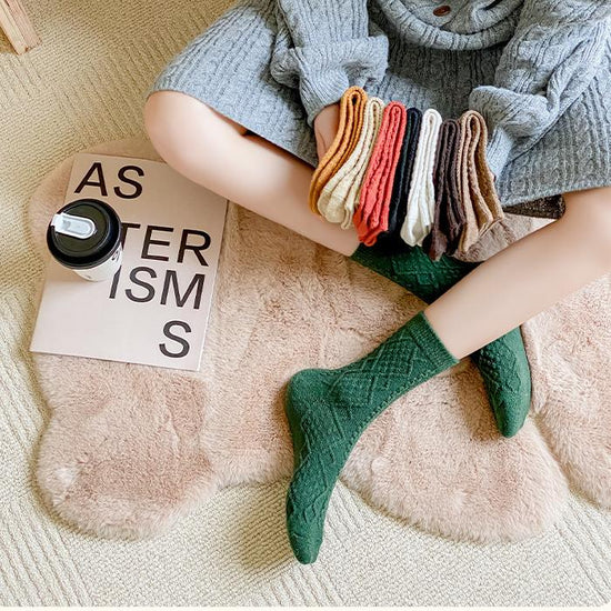4-pair pack of mixed color socks, women&