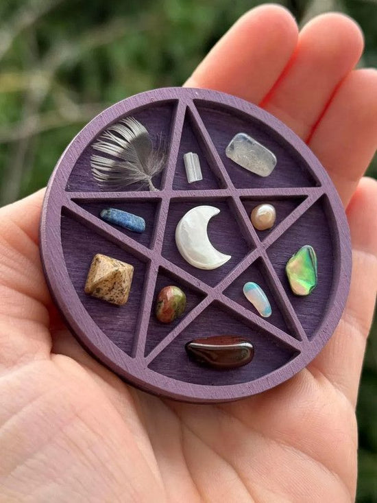 Wooden display stand for mini curiosities,Five-pointed star