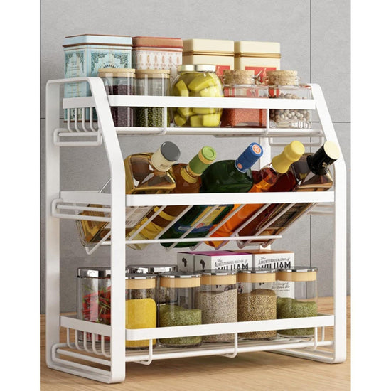3-Tier Detachable Spice Rack Storage Organiser for Kitchen Countertop