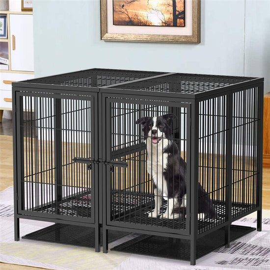52 XXXL Heavy Duty Dog Cage Large Breed Kennel on Wheels