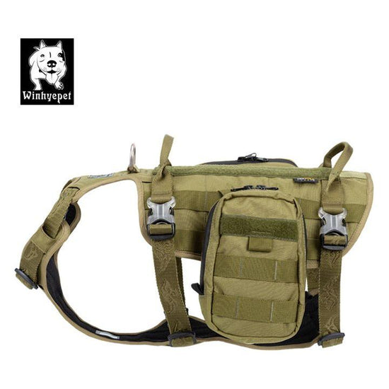 Whinhyepet Military Harness Army Green M