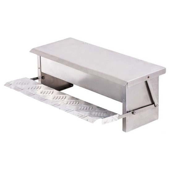 6.5L Automatic Chook Chicken Feeder Poultry Auto Treadle Aluminium Metal Coop