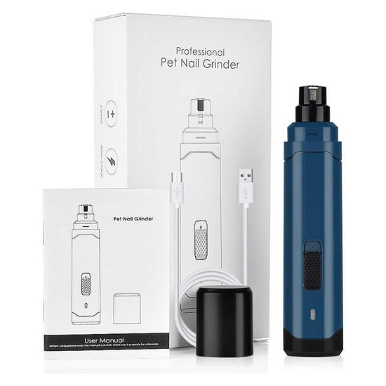 LED Light Pet Nail Grinder Dog Cat Electric Trimmer 2 Speed Rechargeable Filer