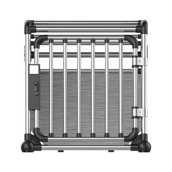 Aluminium Dog Travel Crate 56x65x77cm - Medium Pet Car Transport Cage Kennel Box