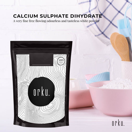 400g Calcium Sulphate Gypsum Powder - Food Grade Hydrous Sulfate