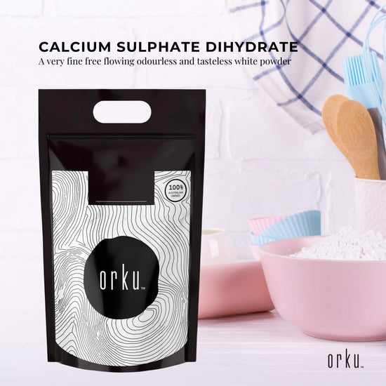 5Kg Calcium Sulphate Gypsum Powder - Food Grade Hydrous Sulfate