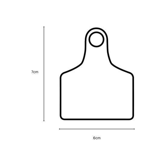 1-100 Cattle Number Ear Tag 6x7cm Set - Medium White Cow Sheep Livestock Label