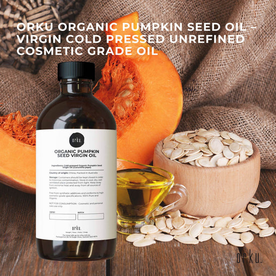 Orku 500ml Organic Pumpkin Seed Oil – Virgin Cold Pressed Unrefined Cosmetic Gr.
