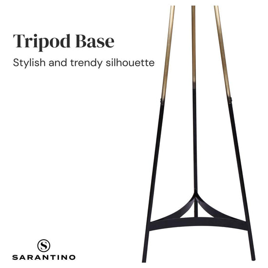 Sarantino Metal Tripod Electric Floor Lamp Gradient Finish