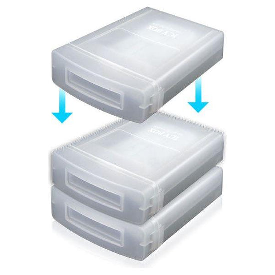 External 3.5" IDE SATA HDD Anti-Static hdd storage Box (Clear)