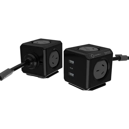 Allocacoc PowerCube Extended 4 Outlets 2 USB-A + 1 USB-C PD 20W with Surge 1.5M Black (11407-AUEUAC)