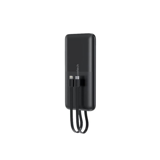 CHOETECH B654 10000mAh Pwer Bank 22.5W USB-A / USB-C / micro USB with built-in USB-C / Lightning cable - black