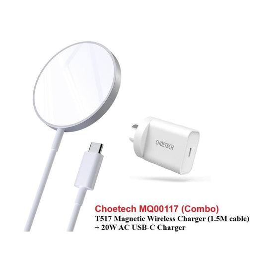 CHOETECH MQ00117-SL (T517+AC) MagLeap Magnetic Wireless Charger + AC