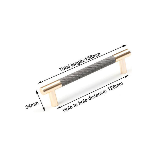 Gold Solid Modern Design Furniture Kitchen Cabinet Handles Drawer Bar Handle Pull 128mm