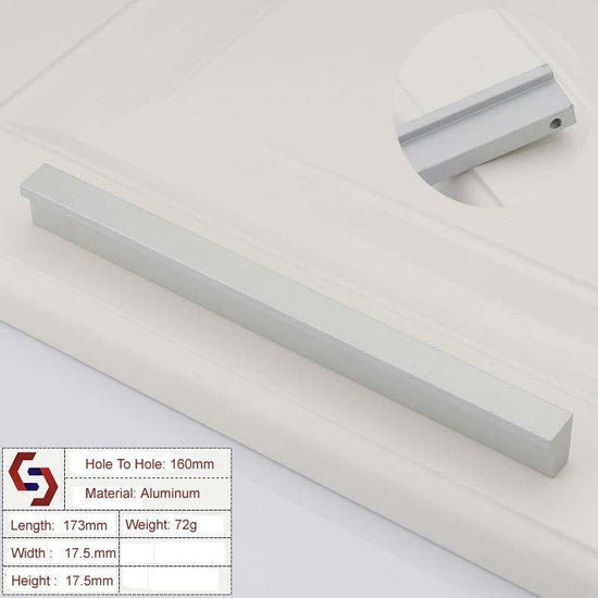 Zinc Kitchen Cabinet Handles Drawer Bar Handle Pull Silver160mm