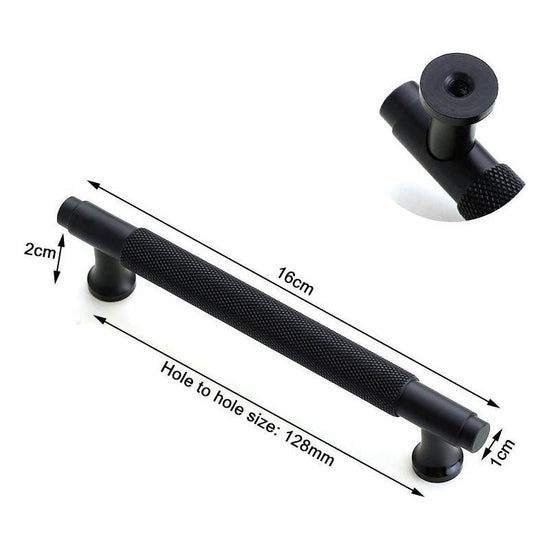 Black Furniture Door Kitchen Cabinet Handle Handles Pull Pulls Cupboard 128mm