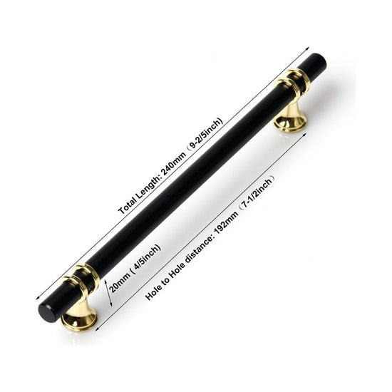 Luxury Design Kitchen Cabinet Handles Drawer Bar Handle Pull Black 192mm